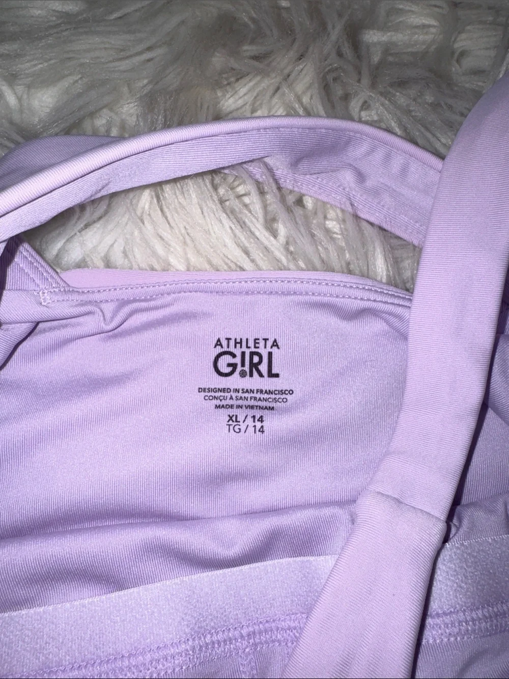 Athleta Lilac Crossback Sports Bra Top